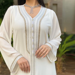 Women's V-neck Robe Large Swing With Two-piece Clothing